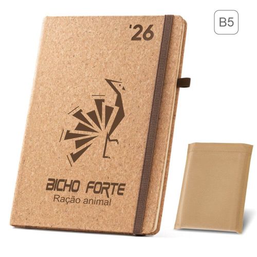 Agenda semanal 2026 personalizada para brindes
