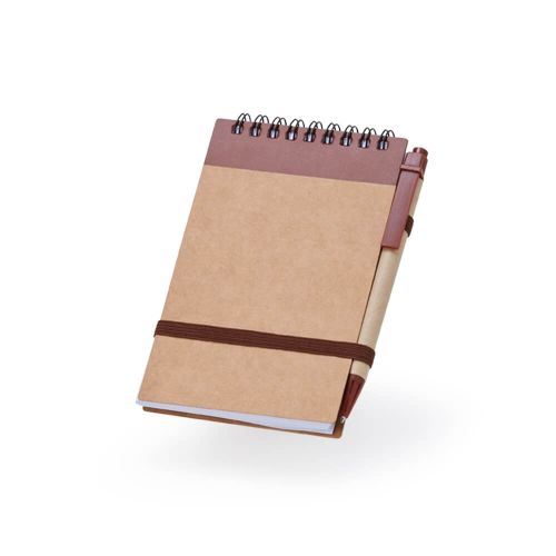Bloco de notas A6 Ecológico com Caneta personalizado para brindes05064