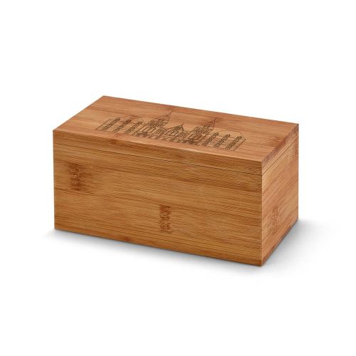 Caixa de bambu para chás personalizada para brindes Verbena 93977