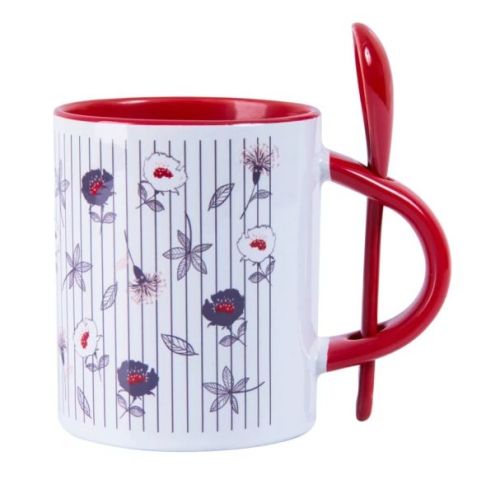 Caneca Cerâmica Com Colher 325ml