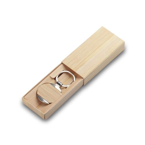 Chaveiro de Metal e Bambu CH7060 caixa