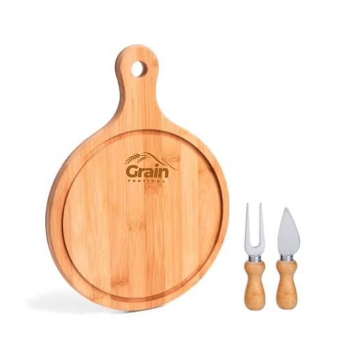 Conjunto para queijo em bambu PD-38023
