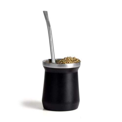 Cuia térmica em aço Inox com bomba IG-03321