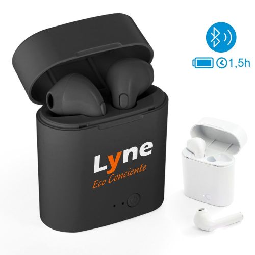 Fone de Ouvido branco Bluetooth personalizado-para-brindes 97085 Klebs