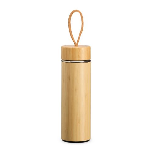 Garrafa térmica bambu personalizada