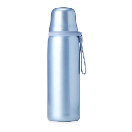 Garrafa Térmica inox 850ml com tampa copo, bocal de academia e alça de transporte personalizada para brindes 18710