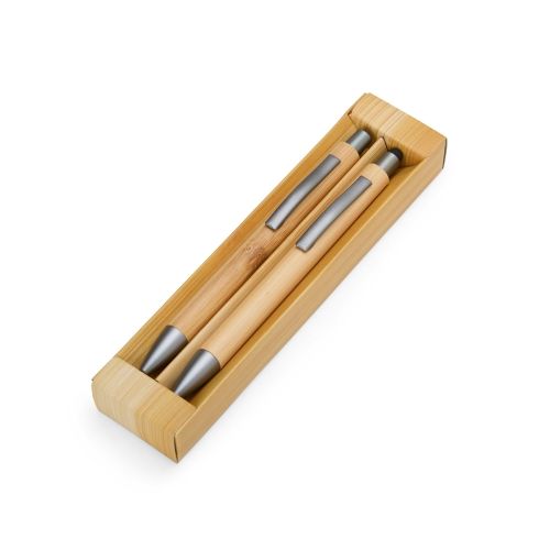 Kit ecológico caneta e lapiseira bambu 08251