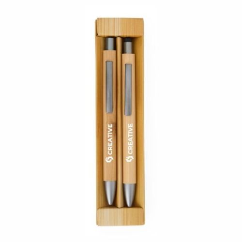 Kit ecológico caneta e lapiseira bambu 08251