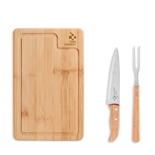 Kit Para Churrasco Em Bambu ME-19066
