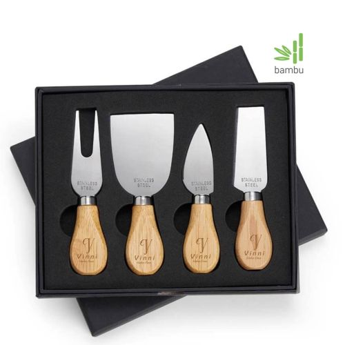 Kit queijo 4 peças Bambu 06222