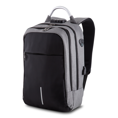 Mochila personalizada para notebook com cadeado e saída USB - MC538