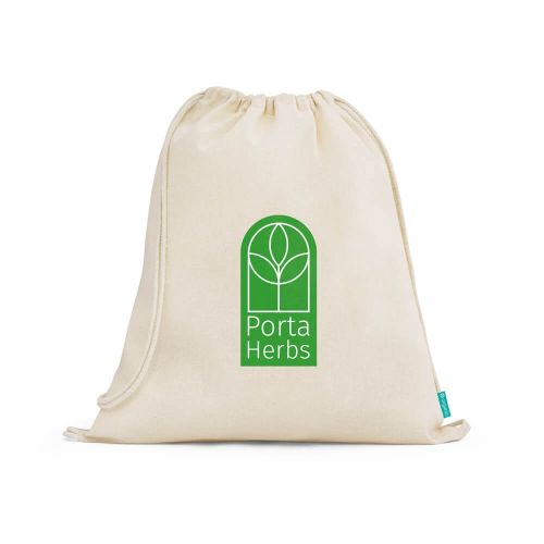 Saco tipo mochila 100% algodão orgânico personalizado para brindes 